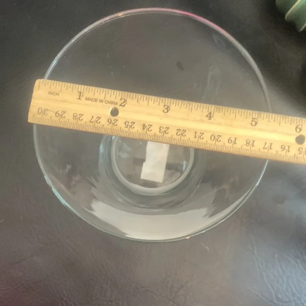 IKEA France Clear Glass 5 1/2 In Round 7 1/2 Inches Tall Flower Decorator Vase